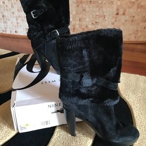 Nine West Faux Fur Boots NWOT